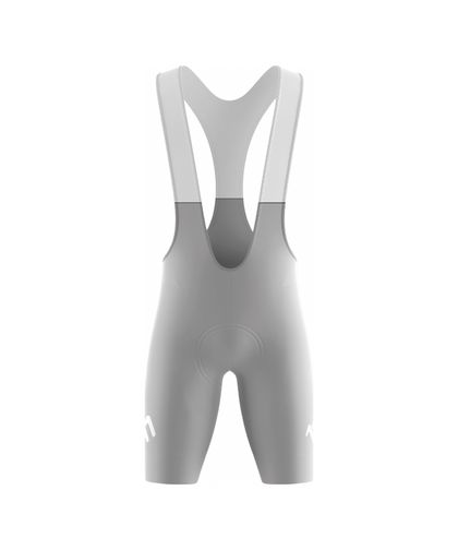 Women's silver racer bib shorts