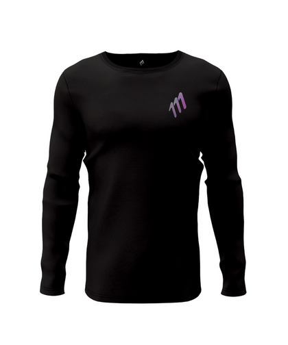 Camiseta manga larga negra de running hombre