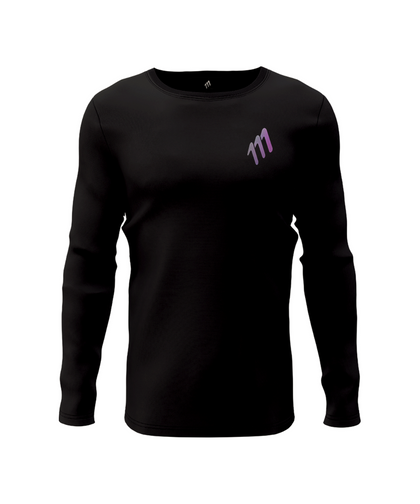 Camiseta manga larga negra de running hombre