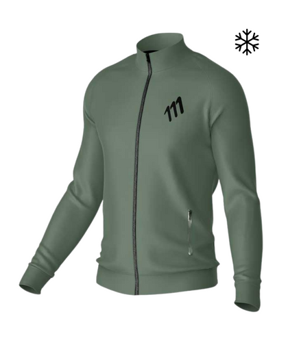 Chaqueta térmica de ciclismo mujer pistacho
