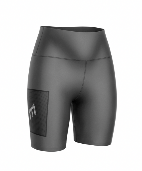 Women's gray racer running tights