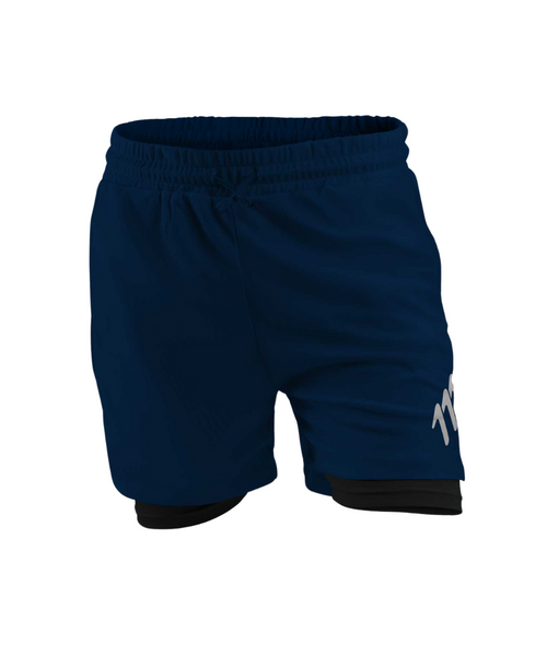 Men's navy racer running shorts