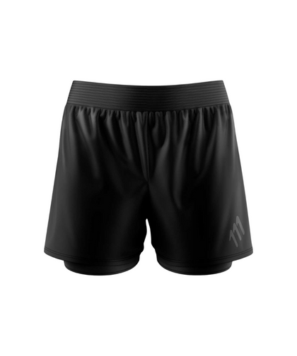 Pantaloneta de running elite negra hombre