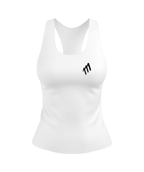 Running tank racer blanco mujer