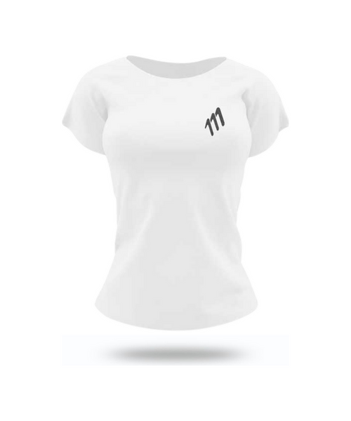 Running tee racer blanco mujer