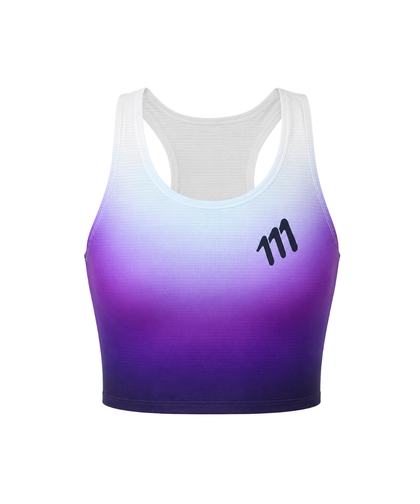Women's White Running Crop Top
