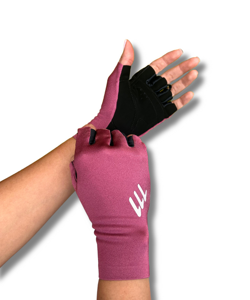 Guantes cortos burgundy