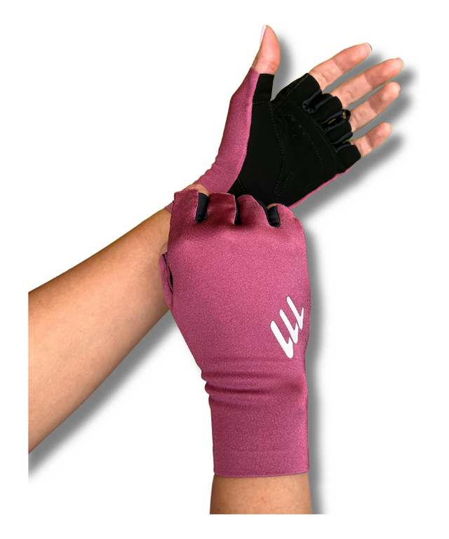 Guantes cortos burgundy