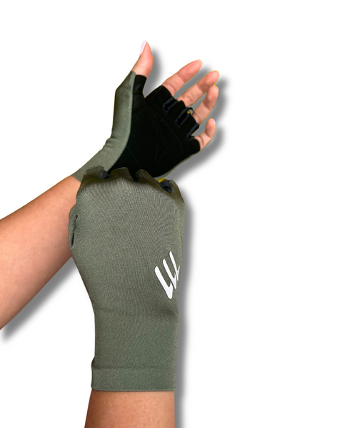 Guantes cortos olive