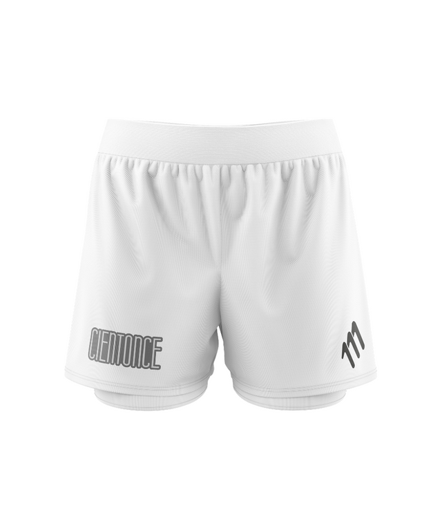 Pantaloneta de running elite blanca CIENTONCE hombre