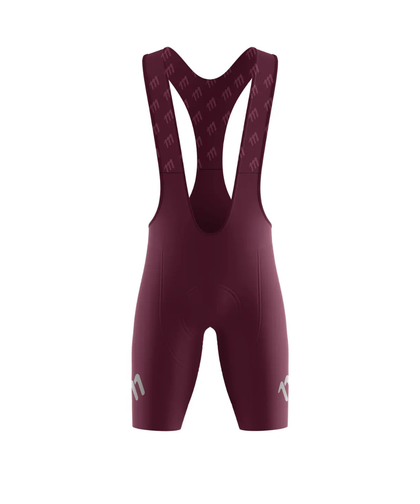 Bib short racer vinotinto mujer