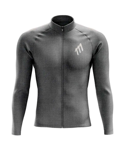 Chaqueta rompevientos de ciclismo gris jaspe mujer