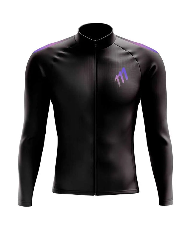 Chaqueta rompevientos de ciclismo negra hombre