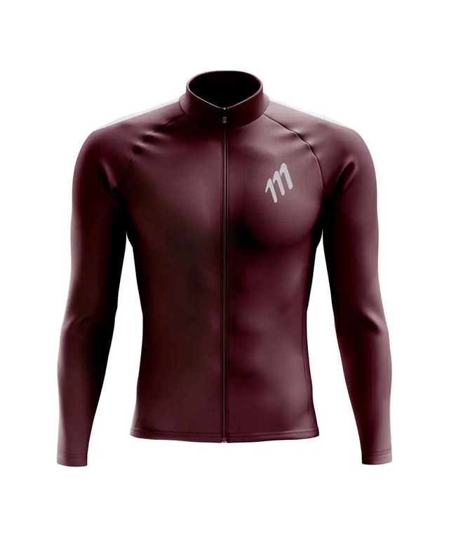 Chaqueta rompevientos de ciclismo vinotinto mujer