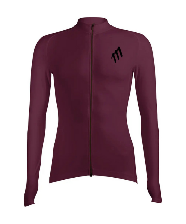 Jersey de ciclismo essentials manga larga sangría mujer