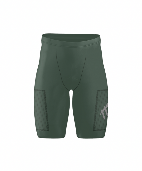 Licra de running racer pistacho de hombre sin costura