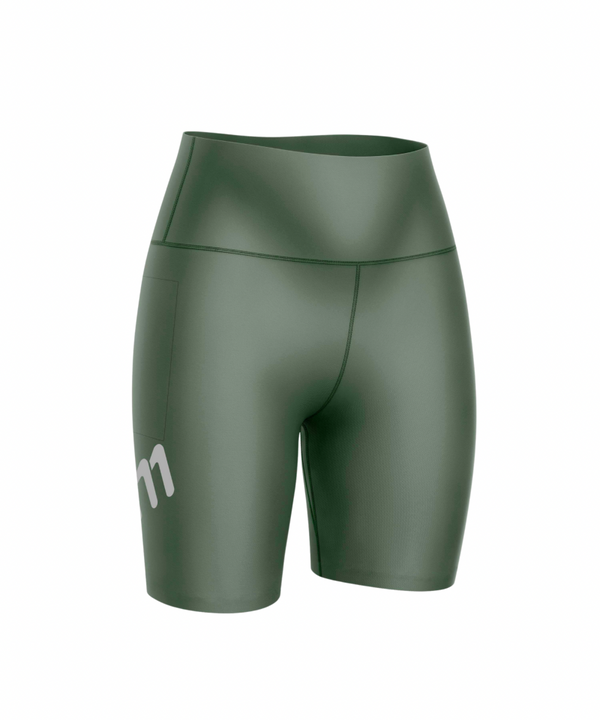 Licra de running racer pistacho de mujer sin costura