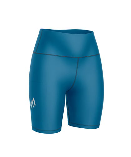 Women's turquoise racer running tights