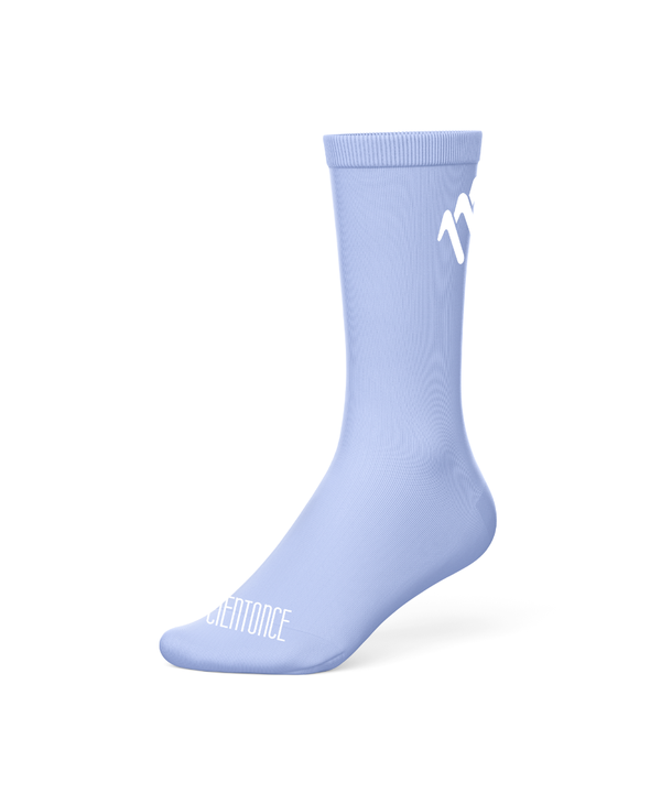 Long distance white cycling socks