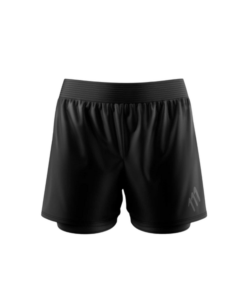 Women's black elite running shorts