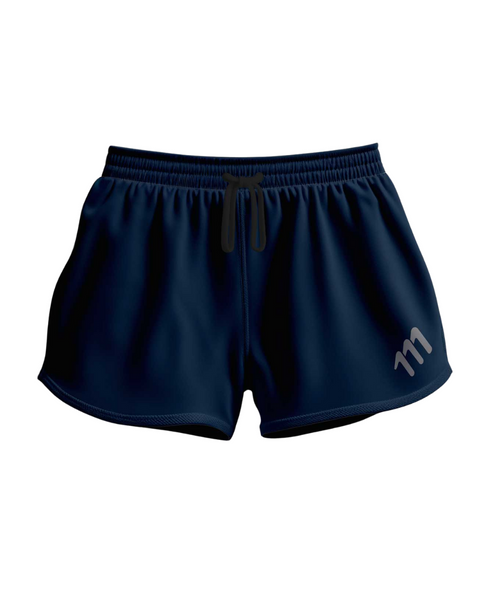 Women's Navy Racer Running Shorts