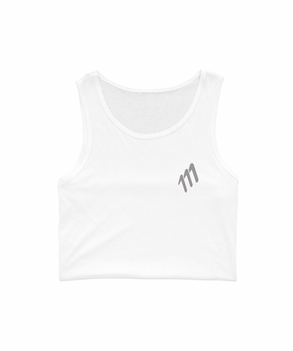 Women's White Running Crop Top