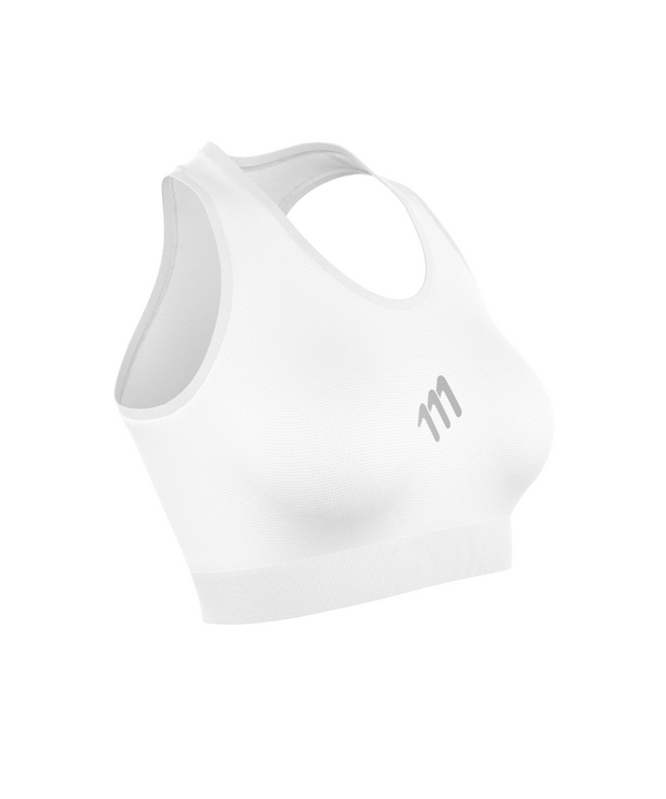 Top deportivo sin costuras blanco