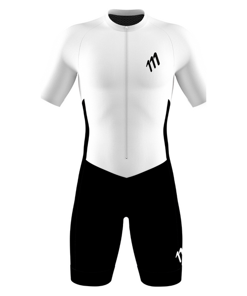 Traje triatlón racer essentials black and white mujer