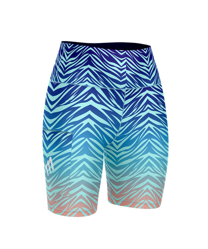 Women's racer running tights seaflower