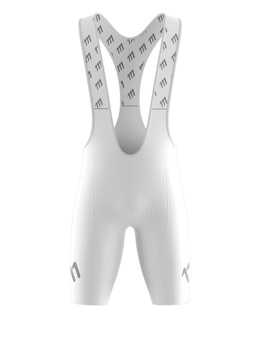 Seamless bib short women's white